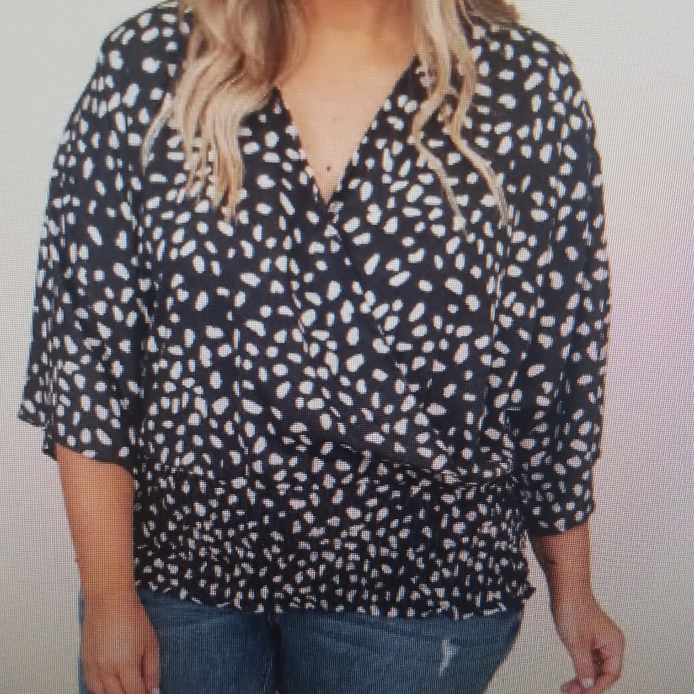 Grey and Cream Leopard Blouse